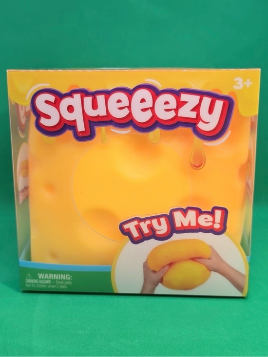Sunny Days Other - Sunny Days Jumbo Squeezy Cheese Yellow Squishy Toy Stress Relief Fun NEW